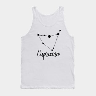 Capricorn Zodiac in Black Tank Top